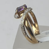 LADIES 9CT DIAMOND RING 3.5GMS Ring Size N / 7.5 US